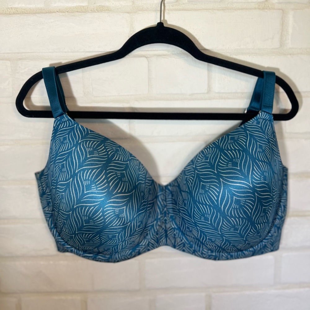 NWT Soma Balconet Vanishing Back Lined Support Underwire Bra 44DDD Teal #0040